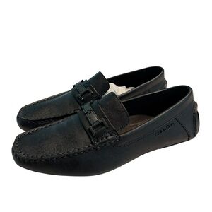 Calvin Klein Magnus Weave Emboss Men’s Black Textured Slip-On Loafers 9.5M NIB